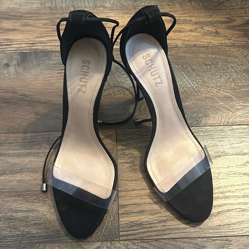 Schultz Suede Sandals * Black * Wrap-Around Straps size 10